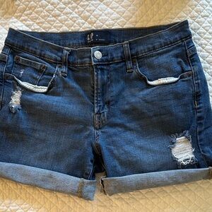 GAP Dark Blue Distressed Women's Denim Shorts